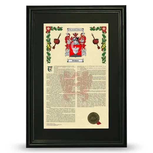 Derman Deluxe Armorial Framed - Black