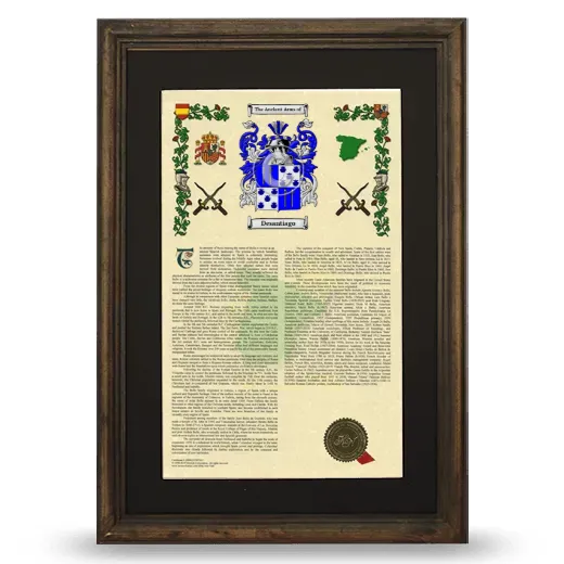 Desantiago Deluxe Armorial Framed - Brown