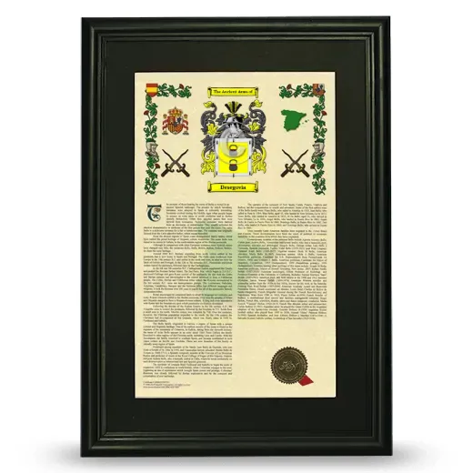 Desegovia Deluxe Armorial Framed - Black