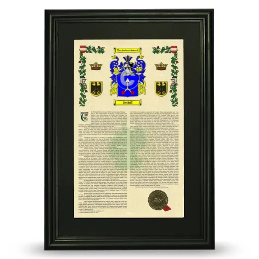 Detloff Deluxe Armorial Framed - Black