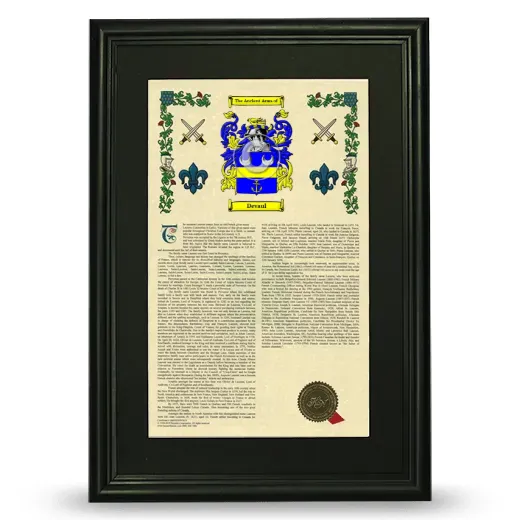 Devaul Deluxe Armorial Framed - Black