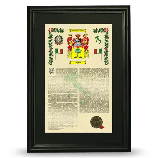 Di gilio Deluxe Armorial Framed - Black
