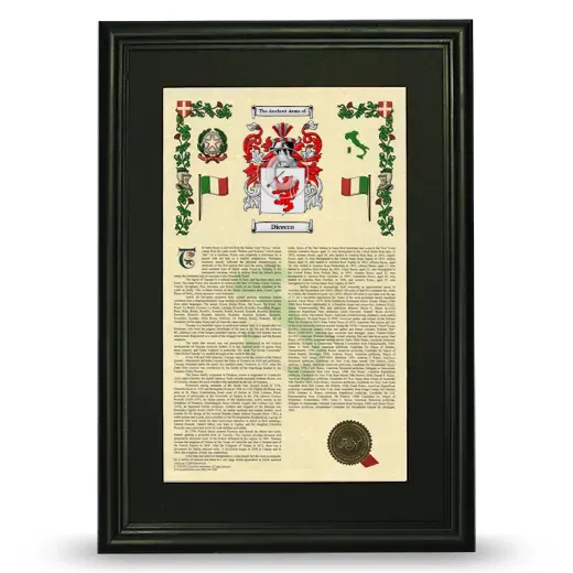 Dicecco Deluxe Armorial Framed - Black