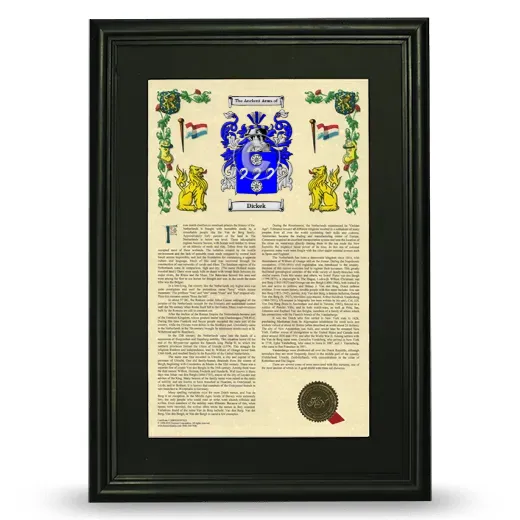 Dickek Deluxe Armorial Framed - Black