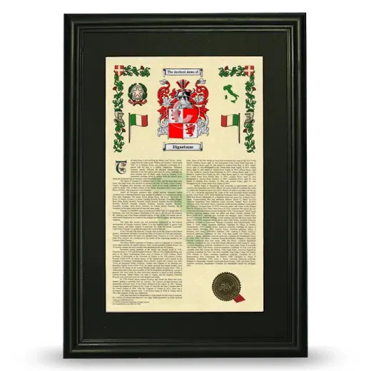 Digaetano Deluxe Armorial Framed - Black