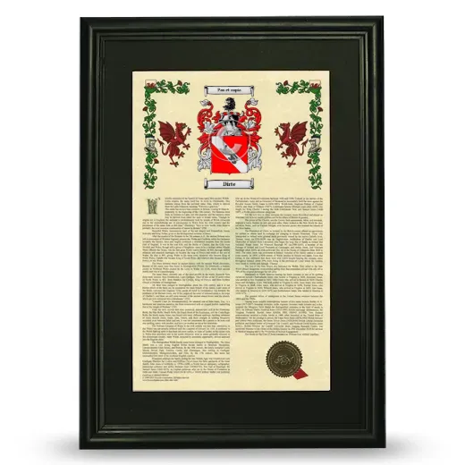 Dirte Deluxe Armorial Framed - Black