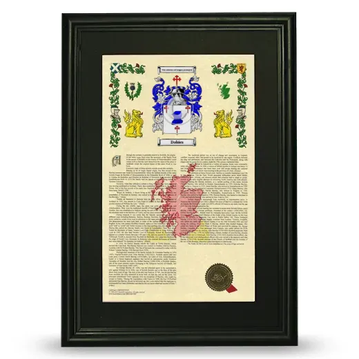 Dobies Deluxe Armorial Framed - Black