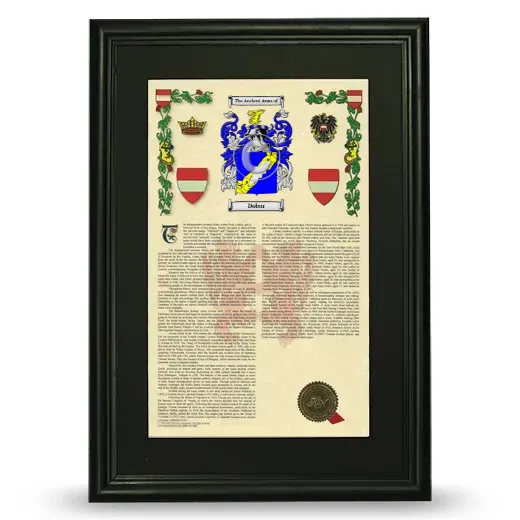 Dobur Deluxe Armorial Framed - Black