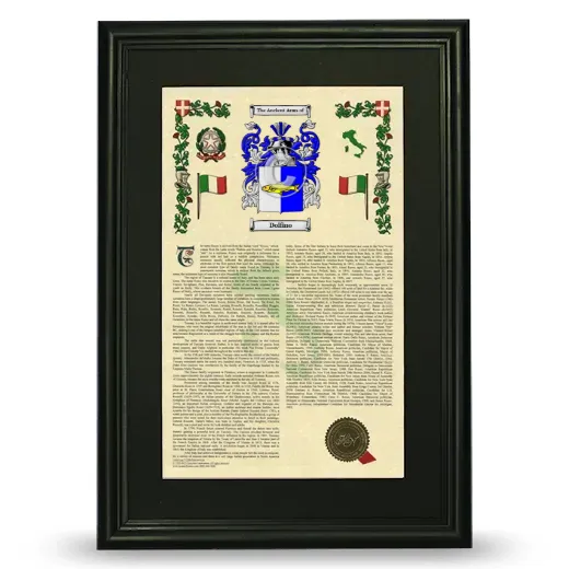Dolfino Deluxe Armorial Framed - Black