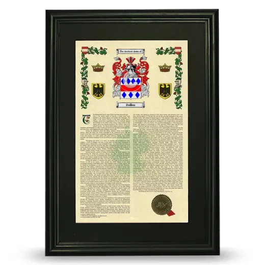 Dollen Deluxe Armorial Framed - Black