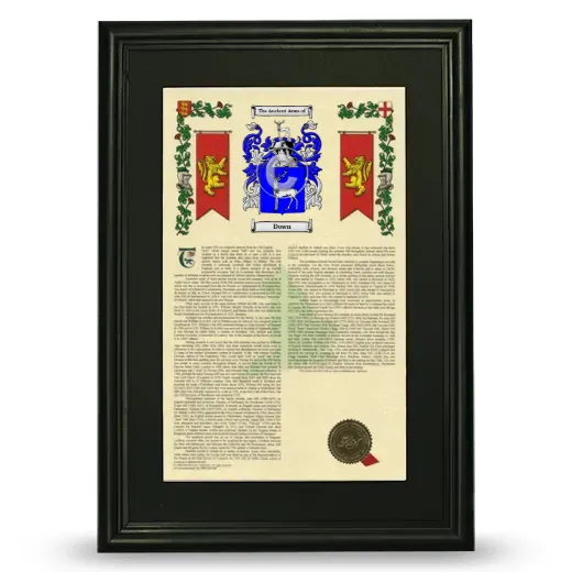 Down Deluxe Armorial Framed - Black