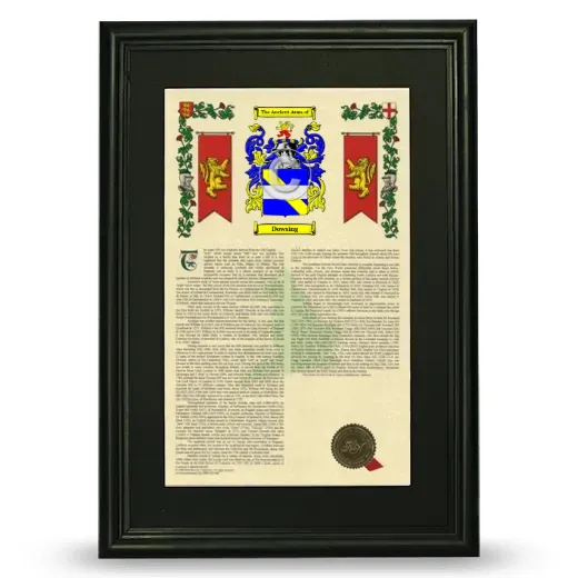 Dowsing Deluxe Armorial Framed - Black
