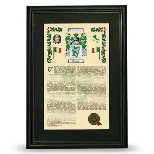 Dragone Deluxe Armorial Framed - Black