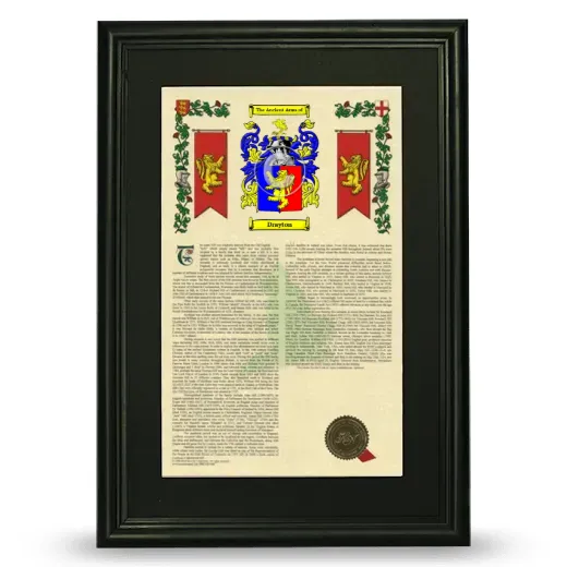 Drayton Deluxe Armorial Framed - Black