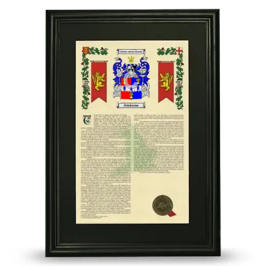 Drinkwine Deluxe Armorial Framed - Black