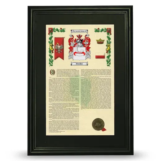 Drucker Deluxe Armorial Framed - Black