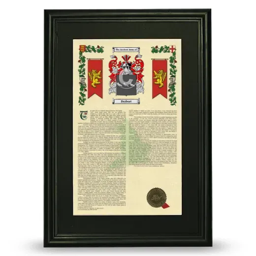Dryburt Deluxe Armorial Framed - Black
