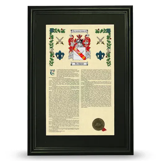 Du charne Deluxe Armorial Framed - Black
