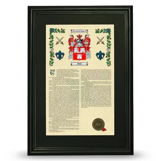 Dubé Deluxe Armorial Framed - Black