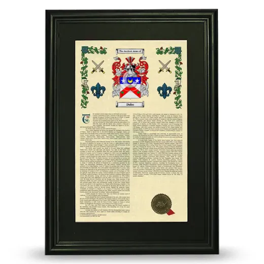 Dubo Deluxe Armorial Framed - Black