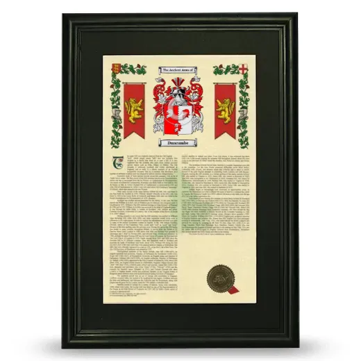 Duncumbe Deluxe Armorial Framed - Black