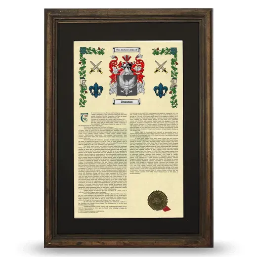 Dusseau Deluxe Armorial Framed - Brown