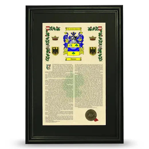 Dusser Deluxe Armorial Framed - Black