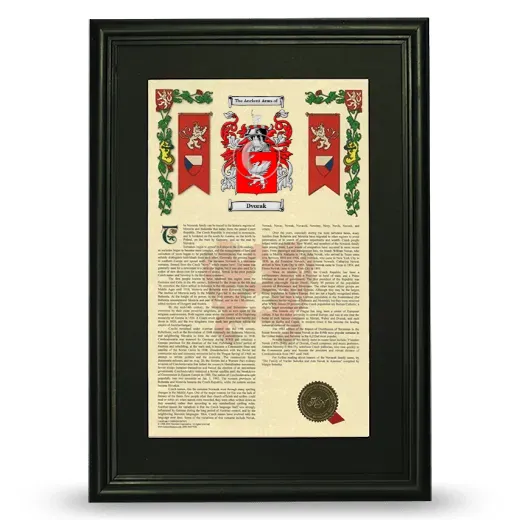 Dvorak Deluxe Armorial Framed - Black
