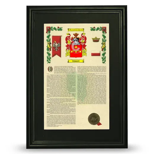 Dzianott Deluxe Armorial Framed - Black