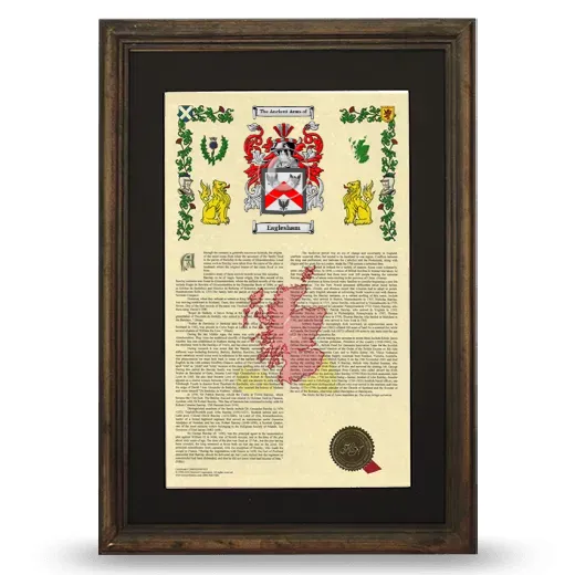 Eaglesham Deluxe Armorial Framed - Brown