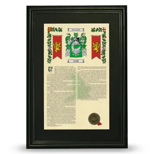 Eavell Deluxe Armorial Framed - Black