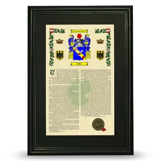 Ecker Deluxe Armorial Framed - Black