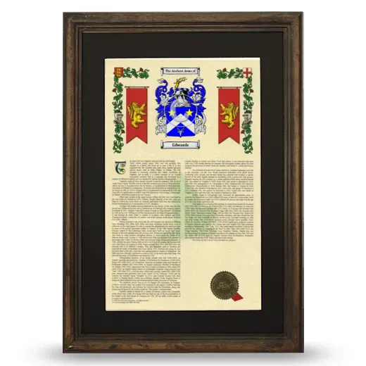 Edwards Deluxe Armorial Framed - Brown