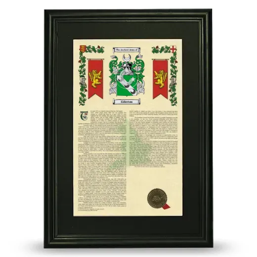 Elderton Deluxe Armorial Framed - Black