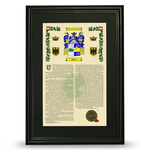 Elisser Deluxe Armorial Framed - Black