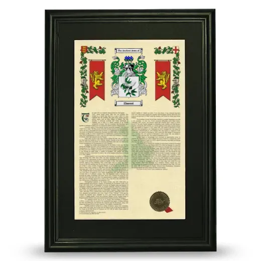 Elmont Deluxe Armorial Framed - Black
