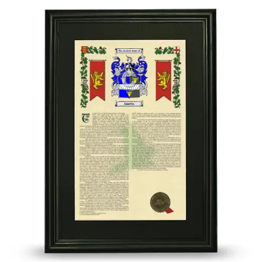 Emetts Deluxe Armorial Framed - Black