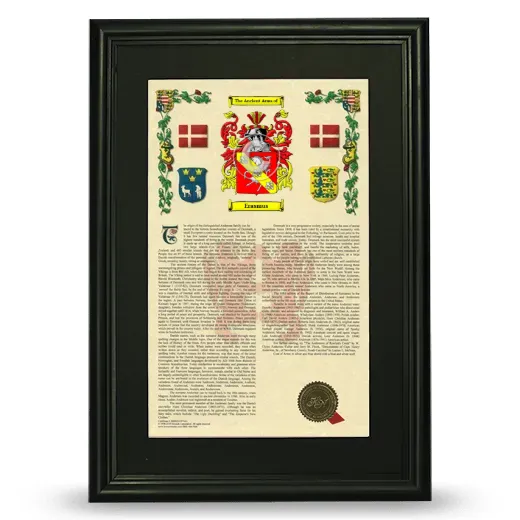 Erasmus Deluxe Armorial Framed - Black