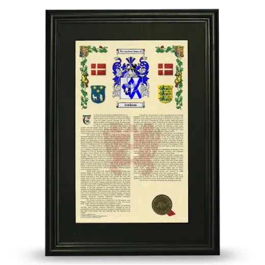 Erickson Deluxe Armorial Framed - Black