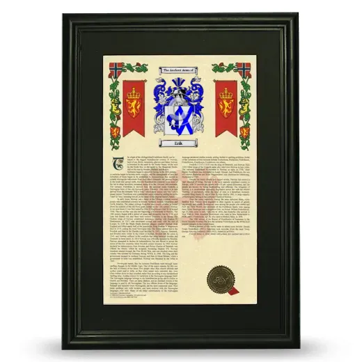 Erik Deluxe Armorial Framed - Black