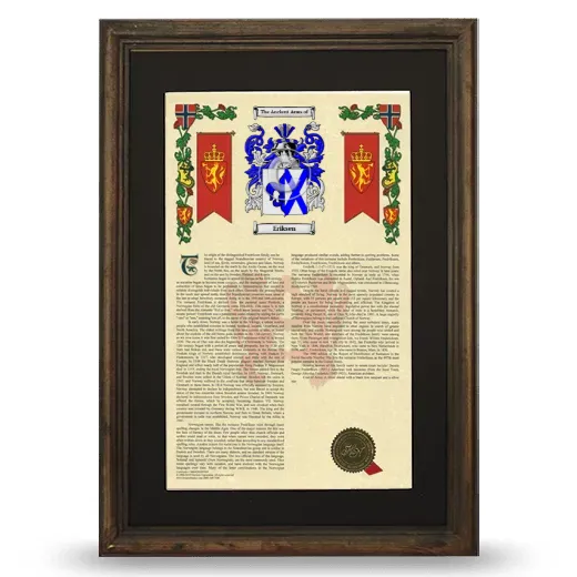 Eriksen Deluxe Armorial Framed - Brown