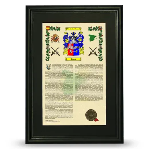 Ernan Deluxe Armorial Framed - Black