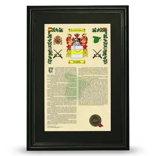 Escajeda Deluxe Armorial Framed - Black