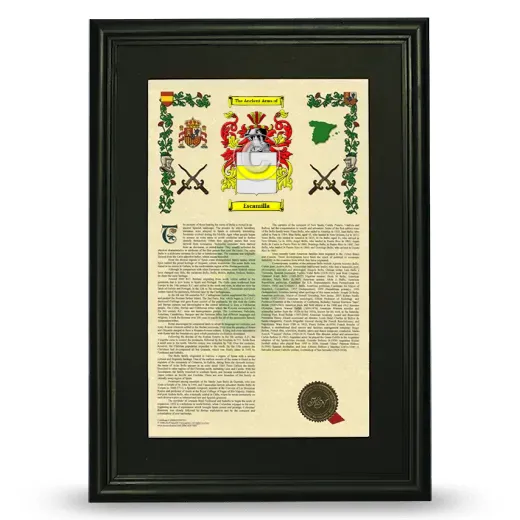 Escamilla Deluxe Armorial Framed - Black