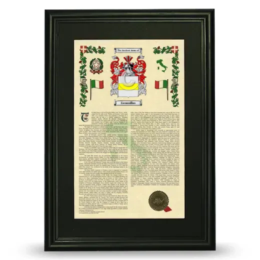 Escamillas Deluxe Armorial Framed - Black