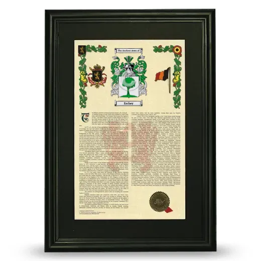 Eschey Deluxe Armorial Framed - Black
