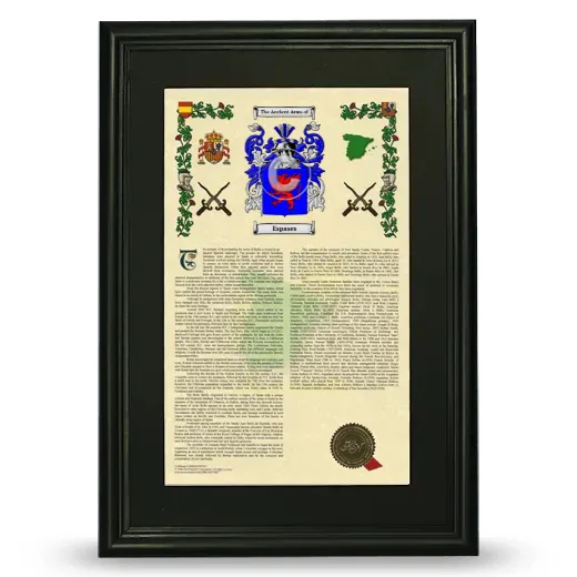 Espases Deluxe Armorial Framed - Black