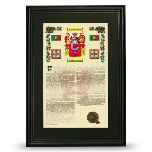 Espirito'santos Deluxe Armorial Framed - Black