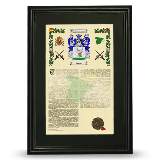 Esquer Deluxe Armorial Framed - Black
