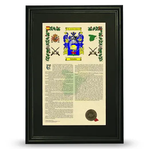 Estradas Deluxe Armorial Framed - Black